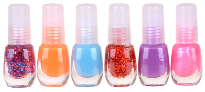 彩色中方瓶装迷你指甲油6色搭配套装