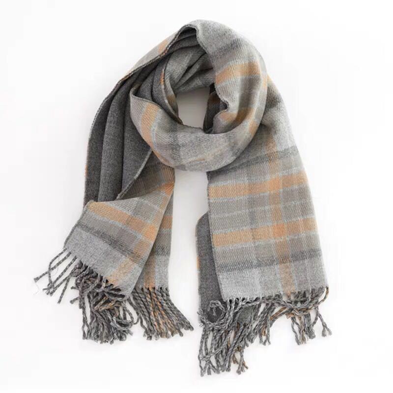 Women's Fashion Trend Casual Winter Thickened Warm Multi-Color Plaid Scarf
