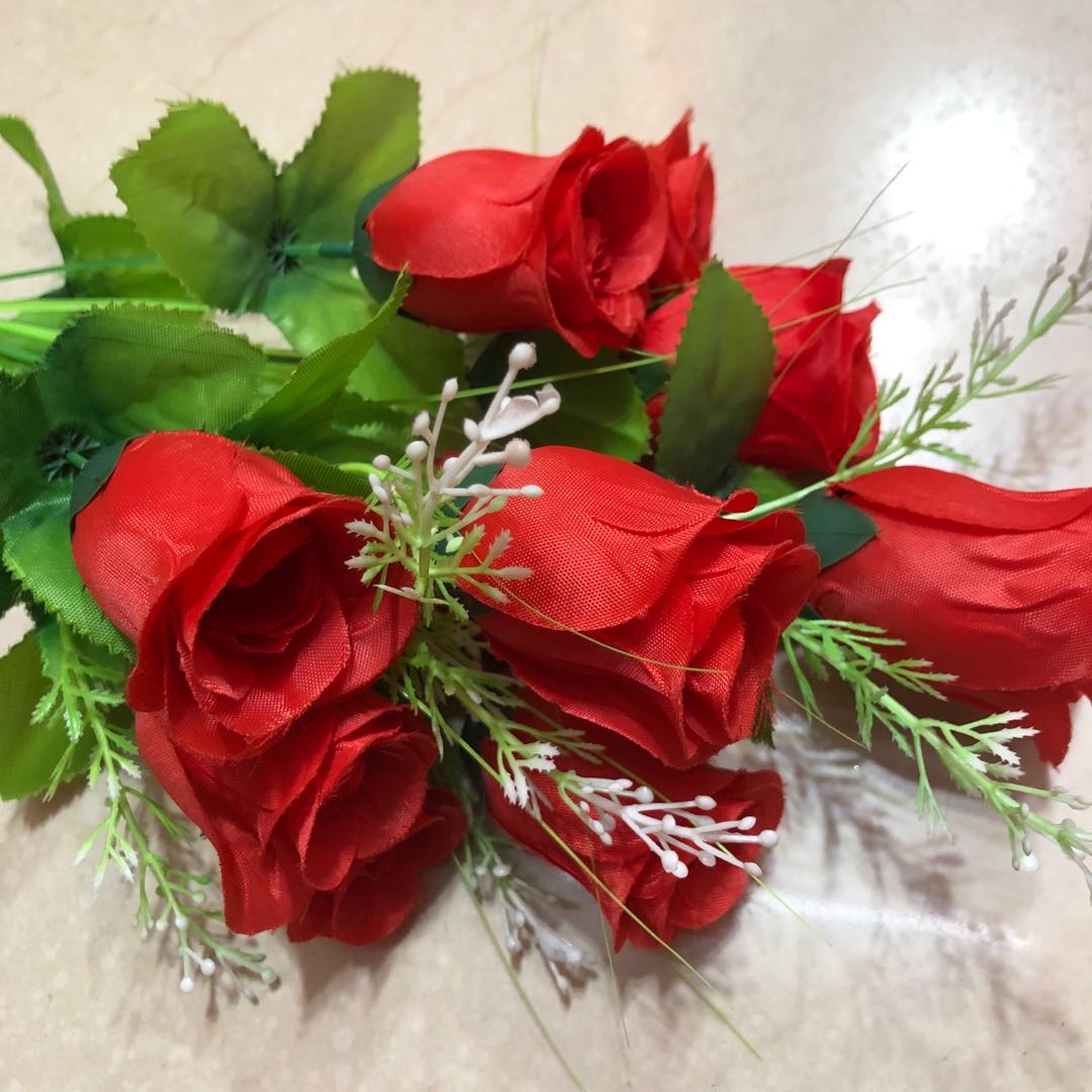 Hot-selling simulation red rose living room decoration floral art photography Specification image