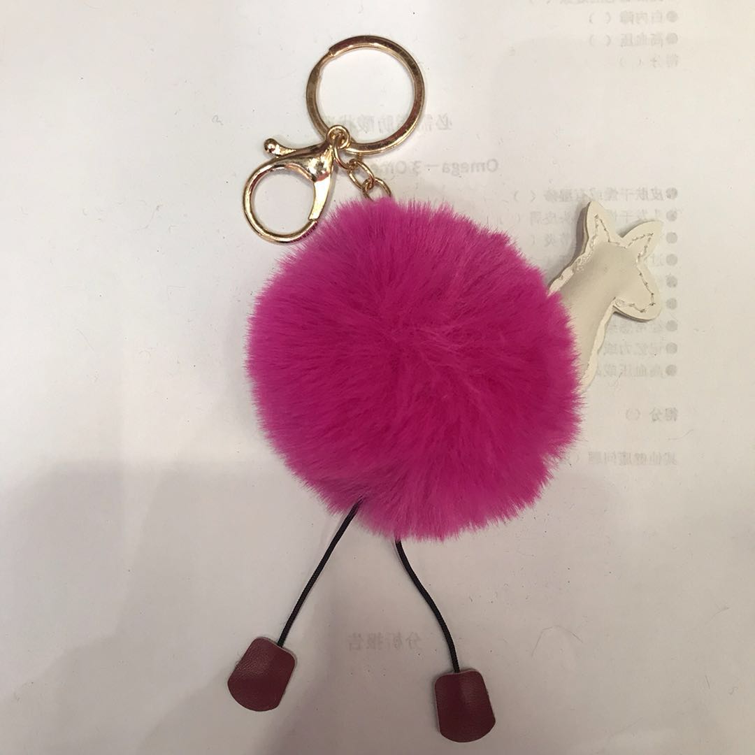 汽车书包包挂饰女士时尚创意卡通可爱毛毛绒毛球钥匙扣挂件