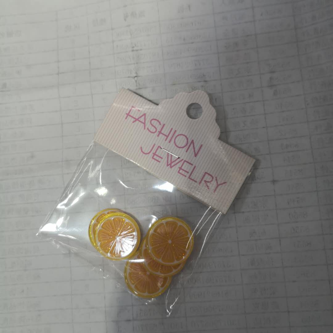厂家直销仿真橙子钥匙吊坠橙子贴片艺饰配件图