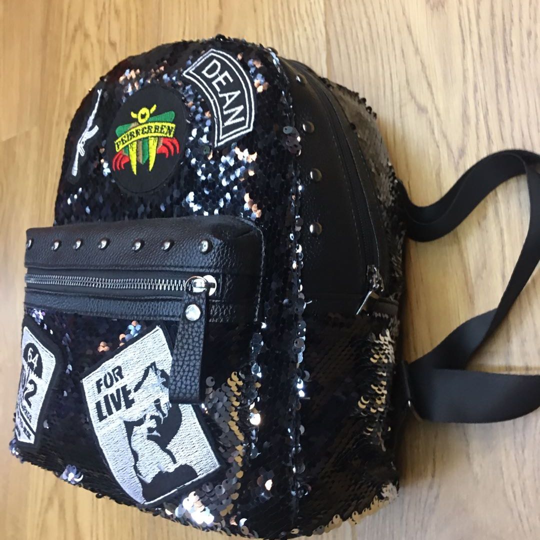 小背包亮片双肩包儿童女可爱少女时尚旅行二次元卡通漫画1产品图