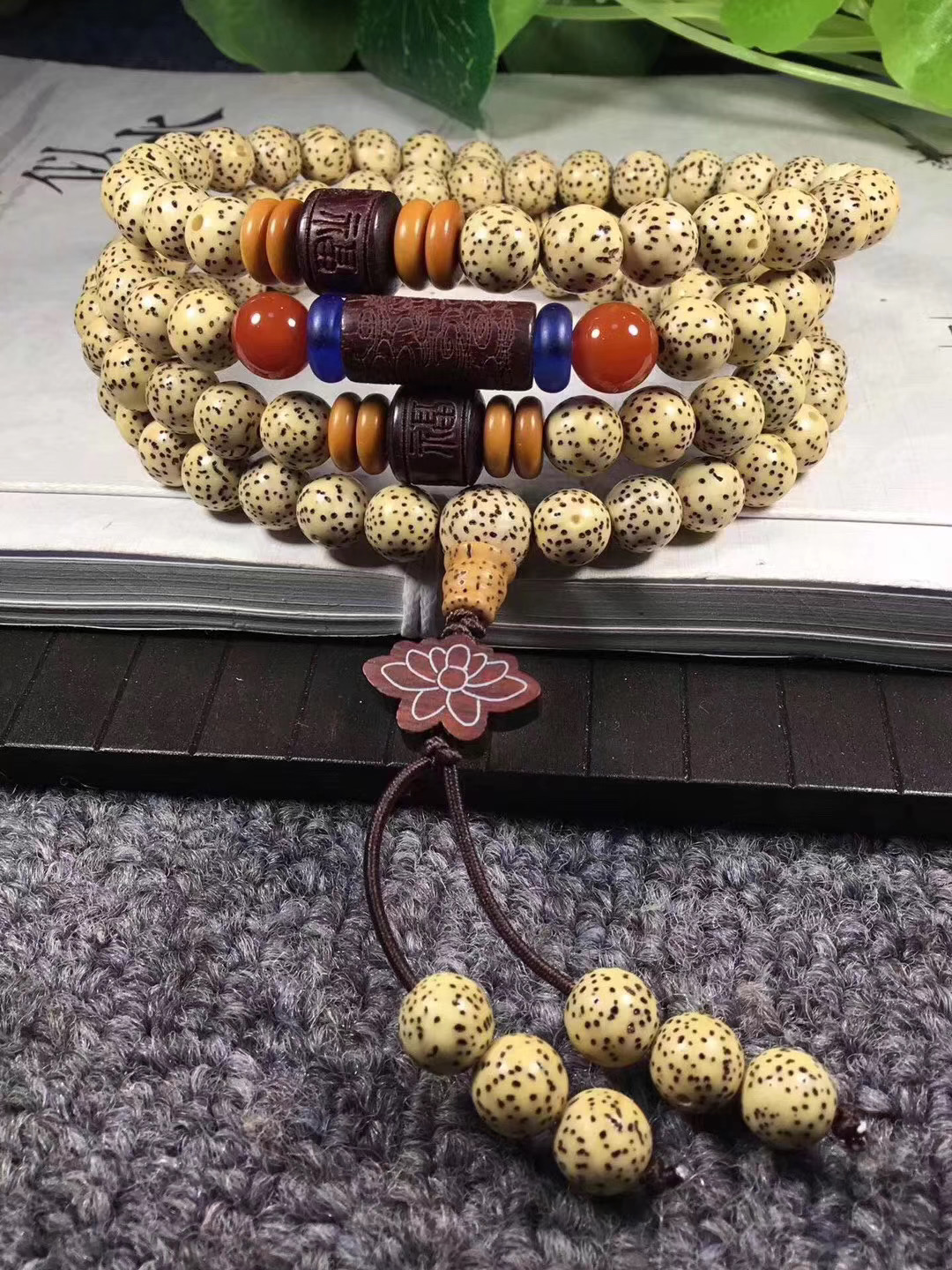 星月菩提子手串 108颗菩提佛珠手链 9mm正星月菩提佛珠 高密正月图