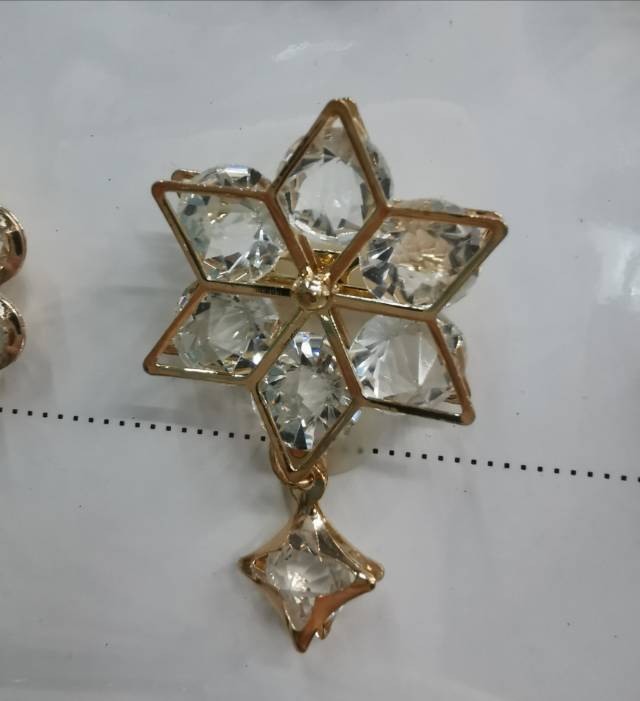 Rhinestone Crystal Dual Purpose Silk Scarf Buckle Smooth Rhinestone Brooch Brooch Silk Scarf Buckle Multi-Purpose Color Preservation Electroplating Spot