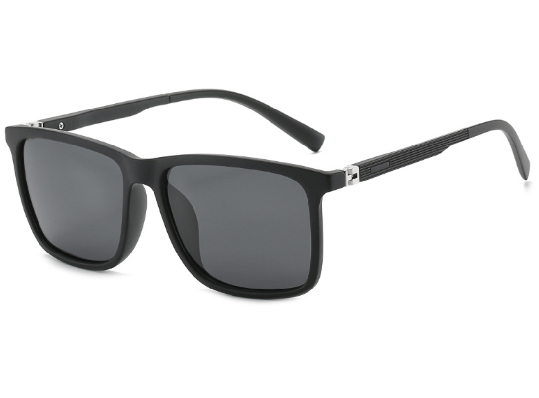 New fashionable sunglasses, large-framed square sunglasses, polarized glasses, Korean version, trendy and trendy, high-end metal, suitable for both men and women, 2841 details Picture