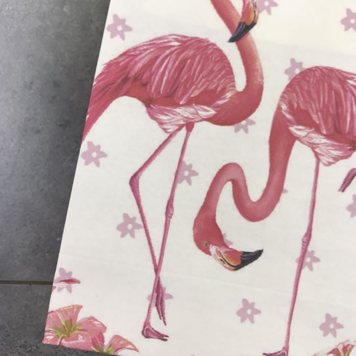 Brown paper Cartoon Flamingos carrying gift bags 21*15*8cm details Picture