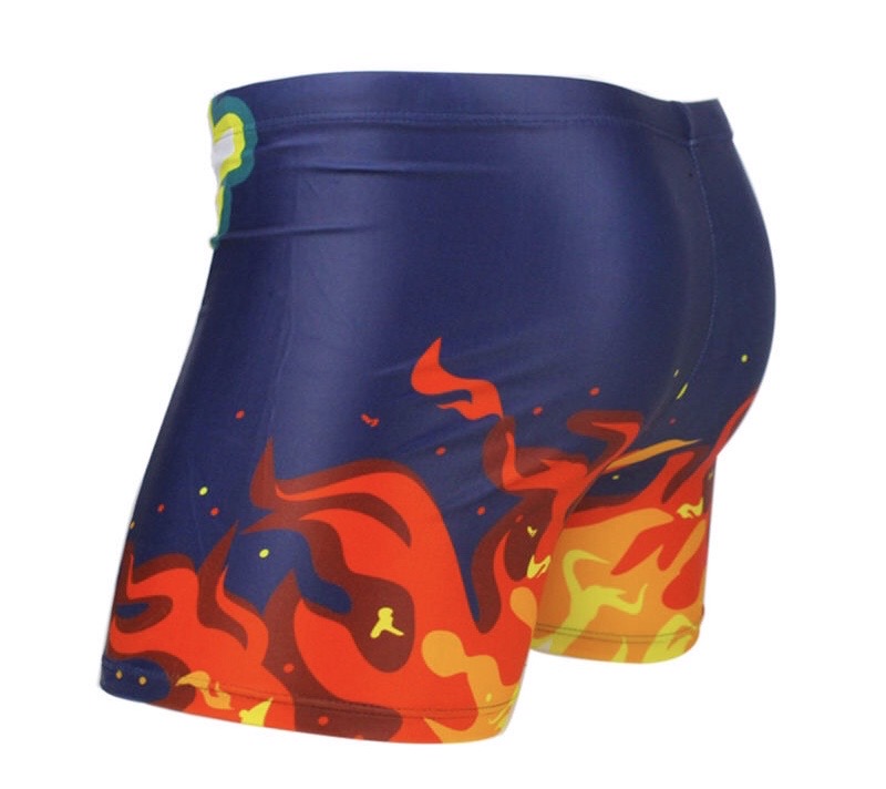 Swim Trunks Men's Swim Cap Goggles Swim Trunks Flat Angle Large Stretch Rope Not Tight High-Grade Fabric Adult Swim Trunks details Picture
