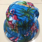 火烈鸟海滩风景遮阳渔夫帽防紫外线太阳帽