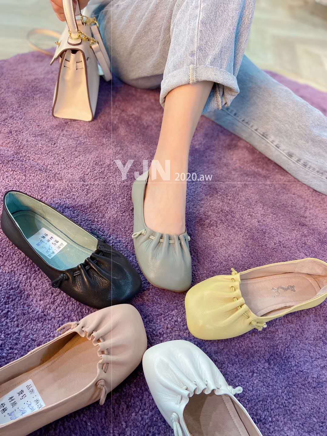 20-201 European Products 2020 New Guangzhou Women's Leather Small Shoes details Picture