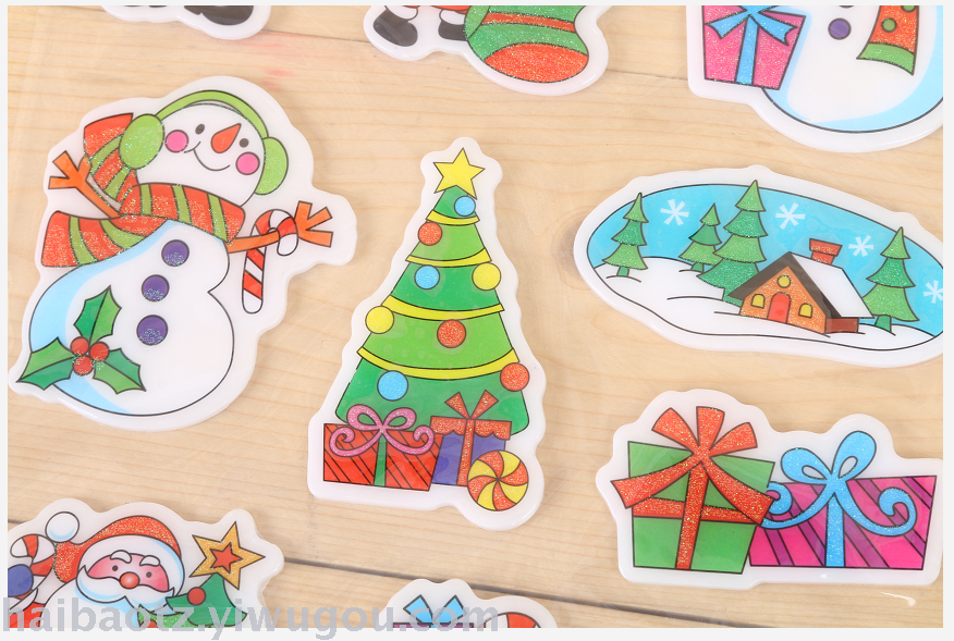 DIY果冻益智印花圣诞家具装饰DIY贴细节图