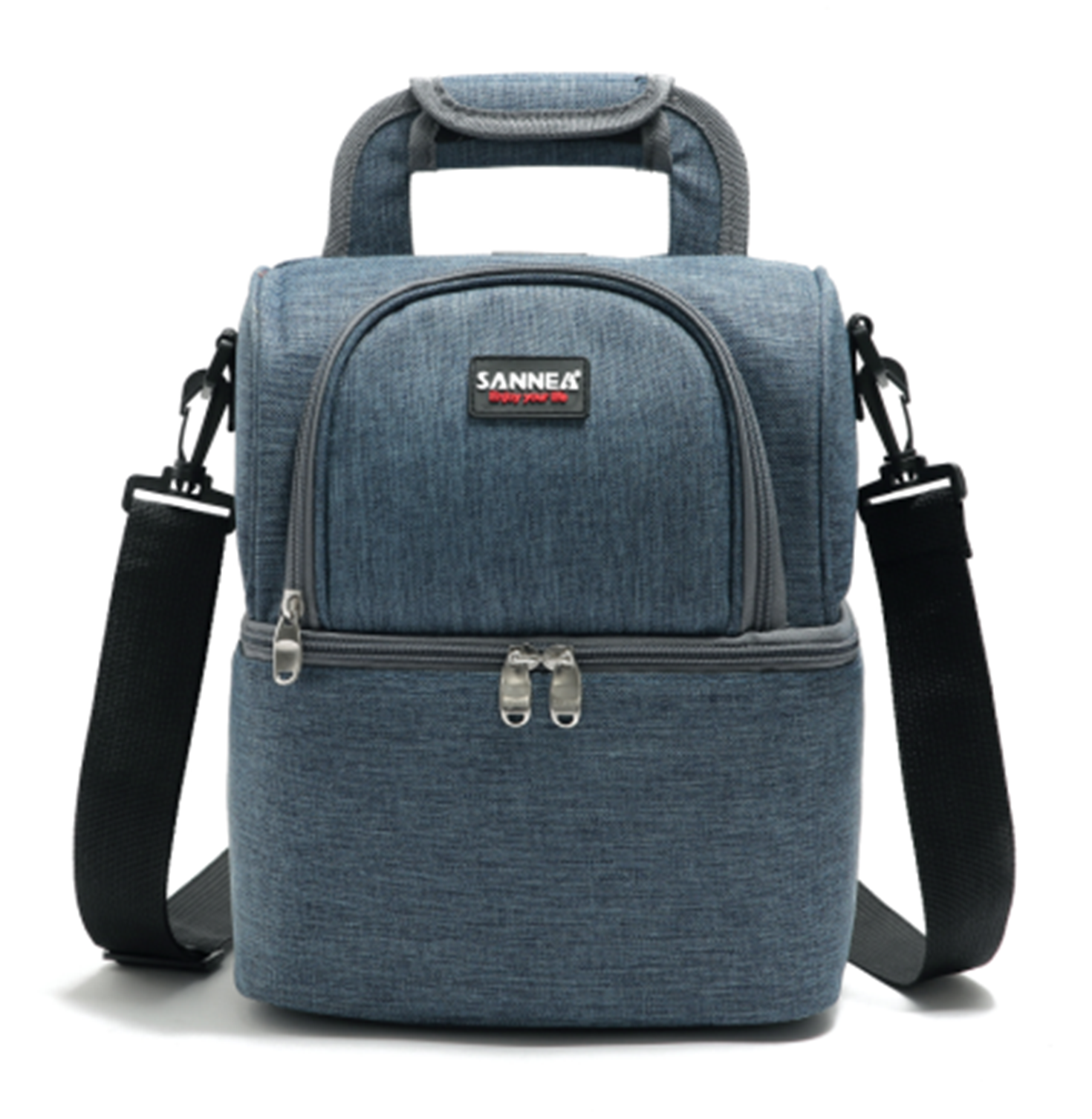 SANNE新款双肩背奶包保鲜冷藏保温冰包 户外野餐袋防水手拎便当包