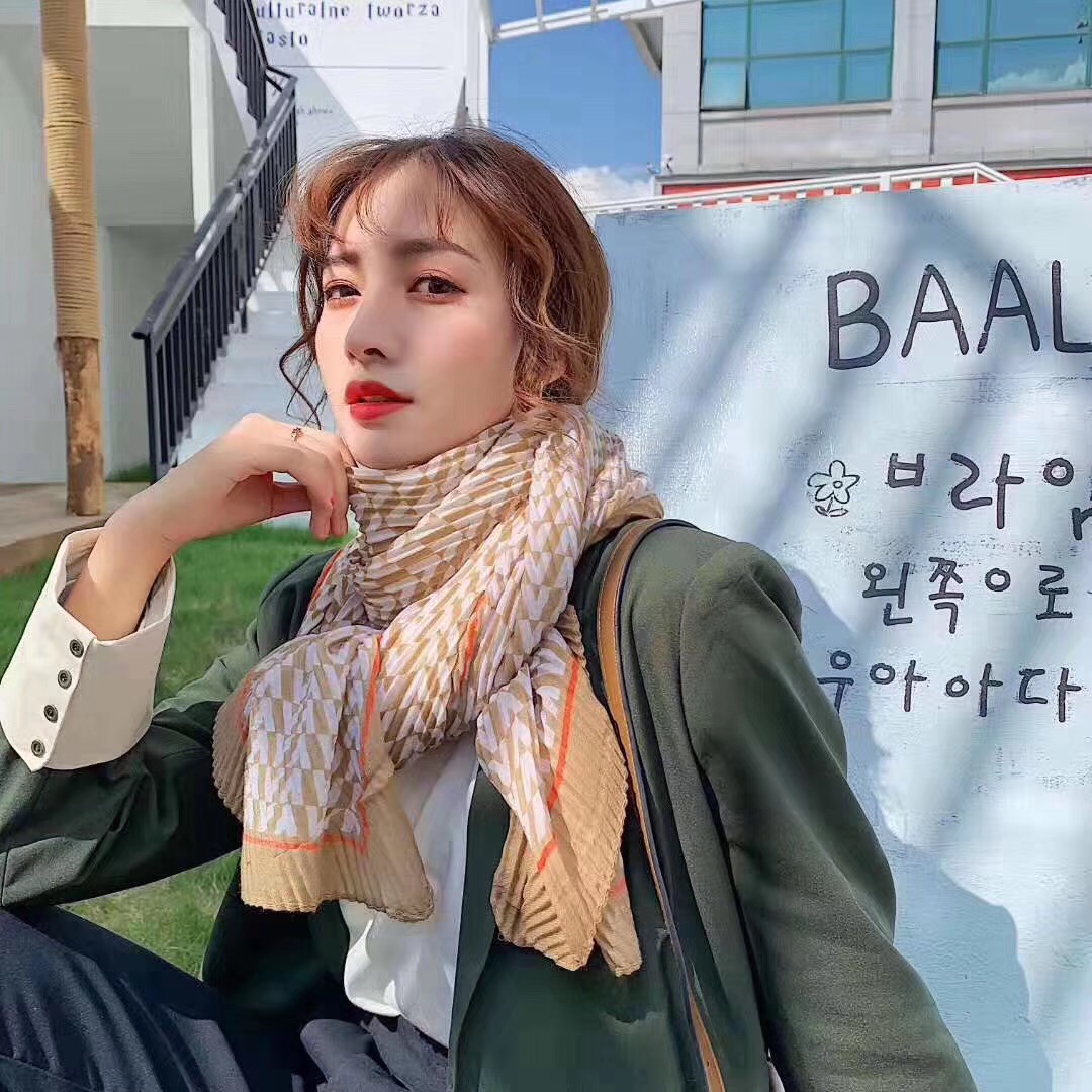 Spring And Autumn Women Literature And Art All Fashion Herringbone Chiffon Scarf Shawl Specification drawing