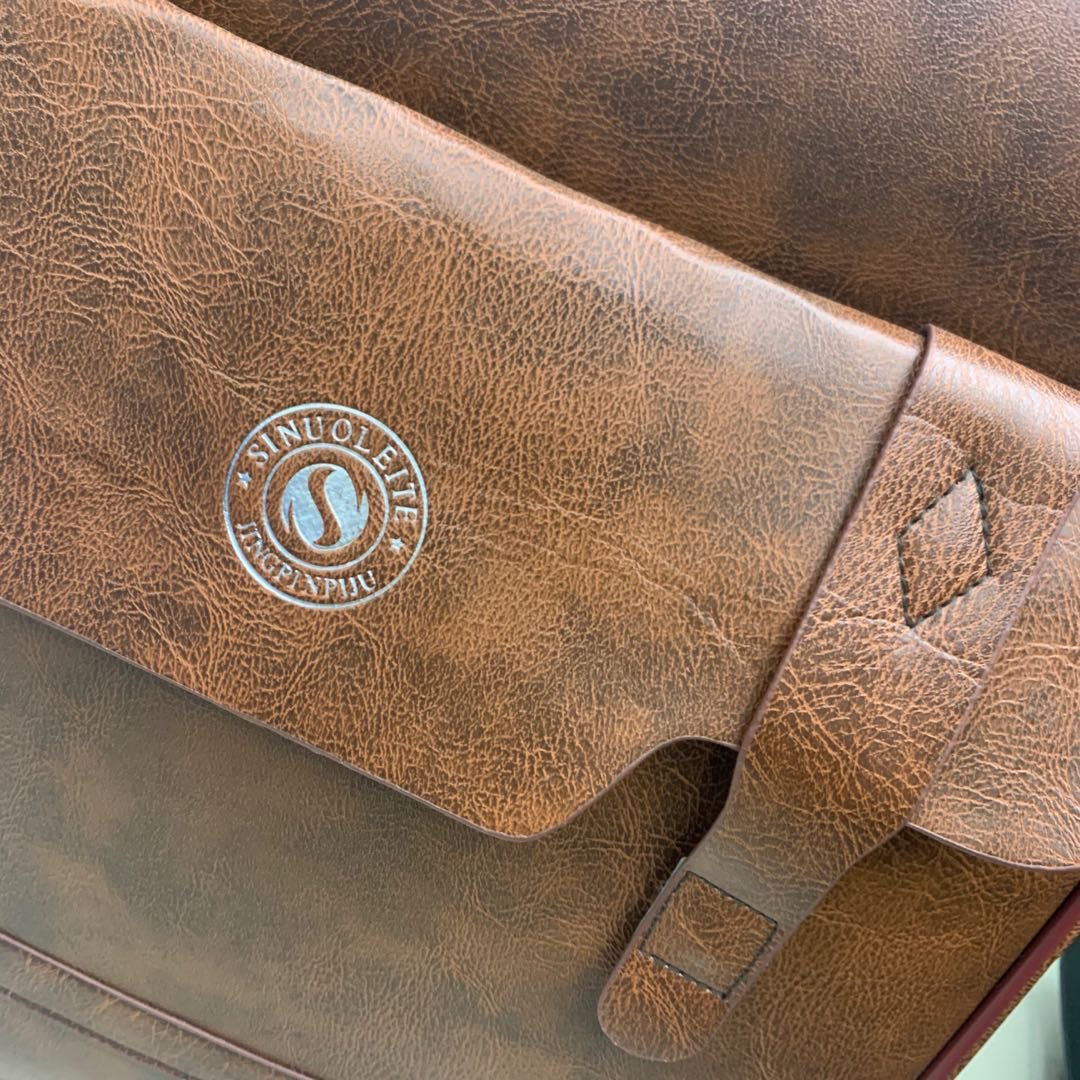 Three-Piece Luggage Set Vintage Travel Leather Business Code Box Pull Rod Steel Print Specification drawing