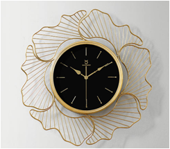New Chinese style simple wall clock fashion light luxury minimalist clocks living room decoration clock modern creative ginkgo leaf wall watch thumbnail