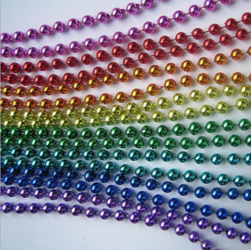 Plastic Connected Bead Chain Environmentally Friendly Christmas Bead Plastic Bead Necklace Diy Jewelry Accessories Wholesale details Picture