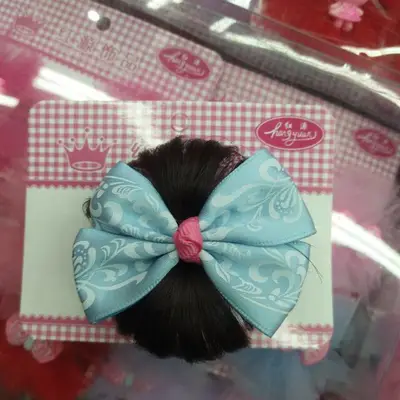 Blue bow imitation pot cover head style hair clip hair band web celebrity hot style hair cord headpiece children's edition hair clip thumbnail