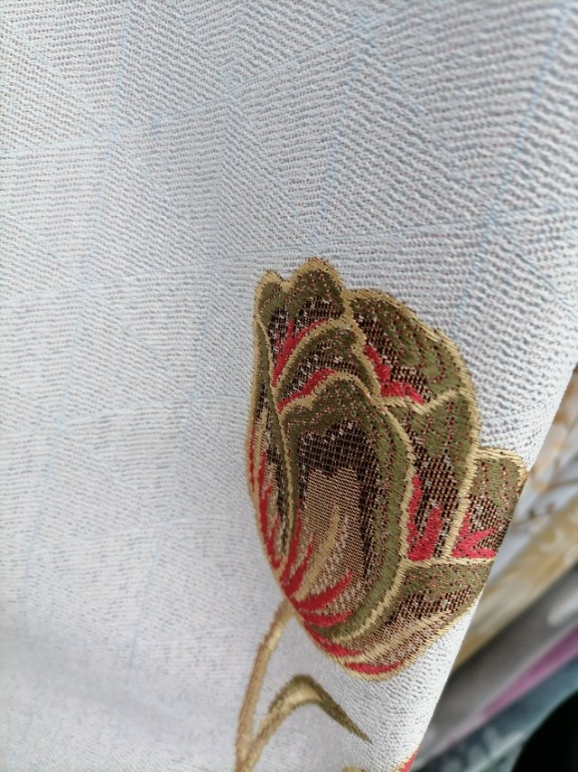 Thickened cotton and linen jacquard blackout curtain fabric, high blackout, thick and warm, for living room, bedroom and balcony Specification image