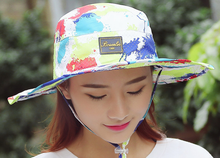 White Summer Sunhat For Men And Women Beach Outing Fisherman Hat With Large Brim Hat