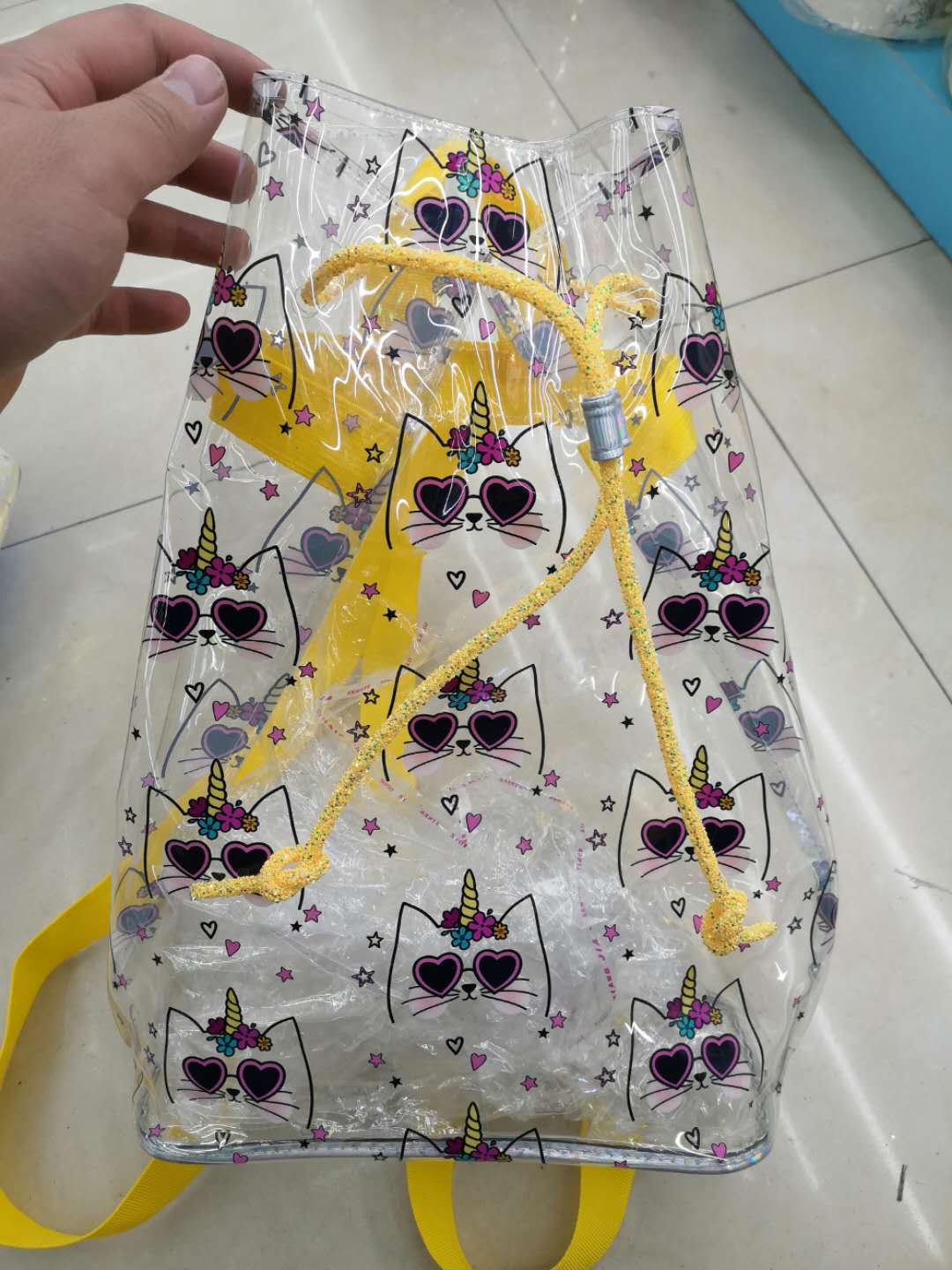 High Quality Shopping Bag Folding Portable Tote Bag Export Waterproof Environmental Protection Bag Single Shoulder Female Storage Bag full figure