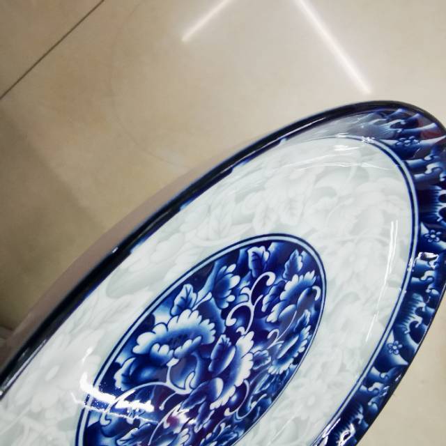 8-Inch Fruit Plate Blue And White 003 Dish Plate Creative Household Tableware Simple Japanese Dish Plate Round Plate Breakfast Plate details Picture