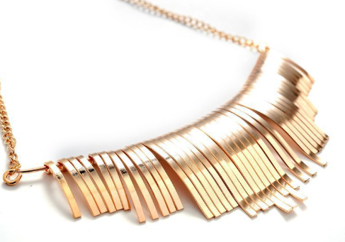 厂家批发热销金属质感夸张短款装饰项链细节图