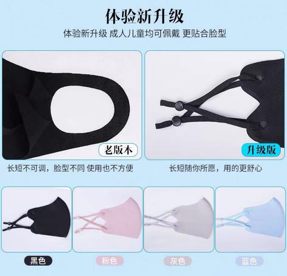 Summer UV protection mask, outdoor sun protection, breathable thin ice silk face mask, dust-proof, breathable and sunshade details Picture