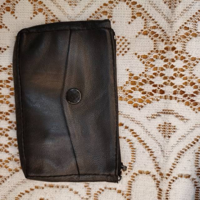 大号拉链真皮零钱包男女款