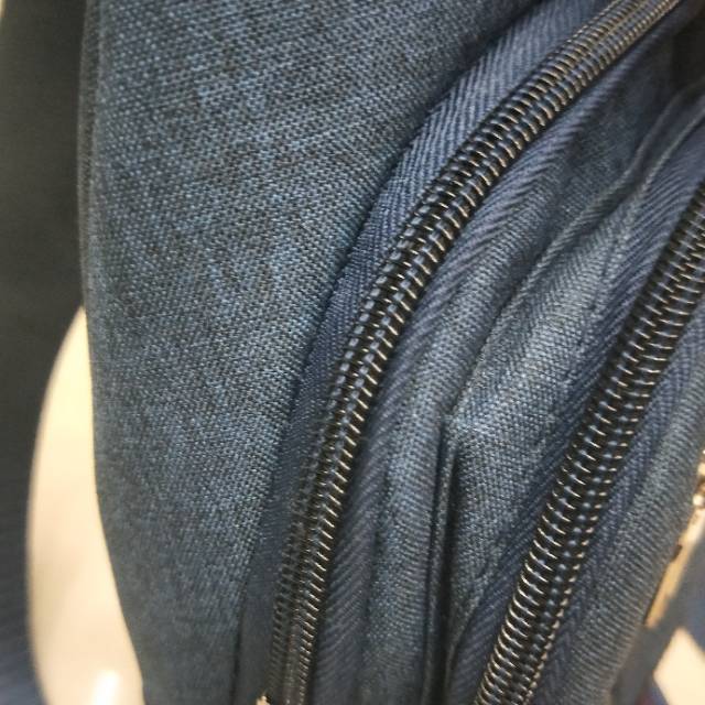 2020厂家直销涤纶材质热卖新款蓝色男款腰包产品图