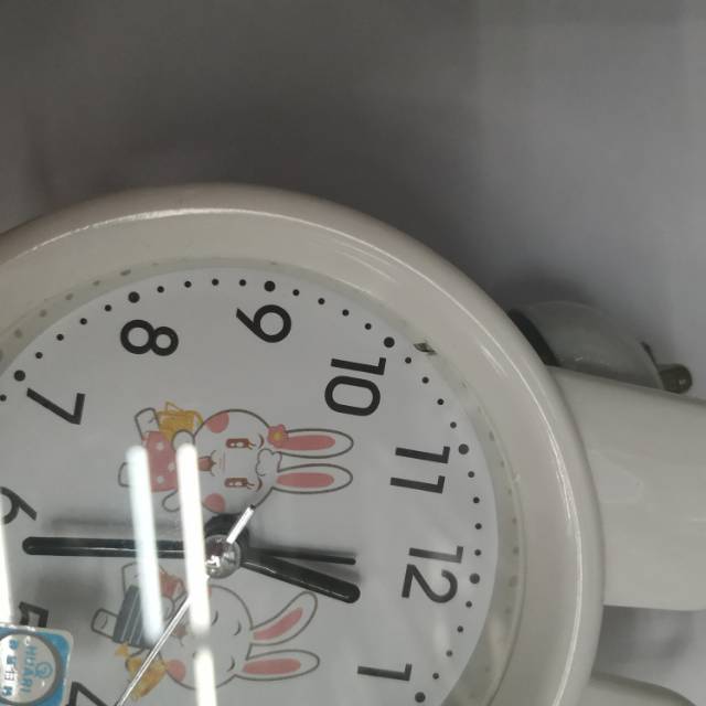 A creative and personalized alarm clock for students, a quiet bedside night light alarm, a children's time clock with an extremely loud sound, a pure white best-selling model details Picture