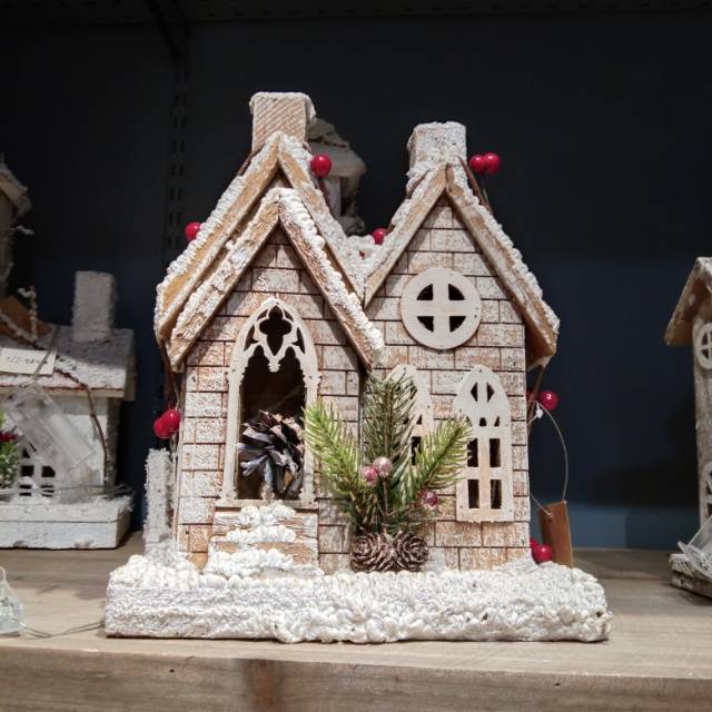 圣诞小木屋客厅木质小摆件家具饰品房子模型