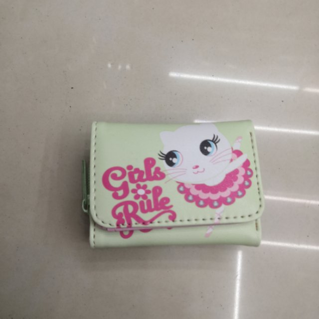 绿色女生钱包拉链包手拿包