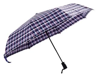 雨伞全自动三折伞女晴雨两用伞折叠遮阳伞太阳伞防晒防紫外线格子伞图