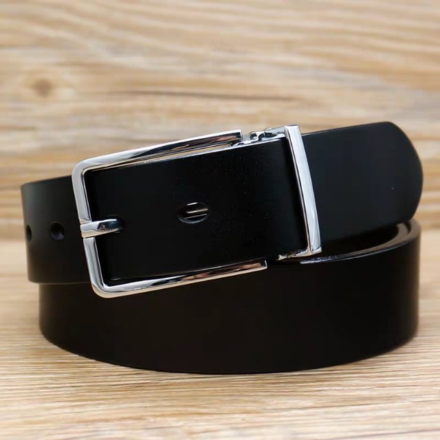 No interlayer upper cowhide belt male leather needle buckle young business suit pants formal belt casual fashion narrow belt thumbnail