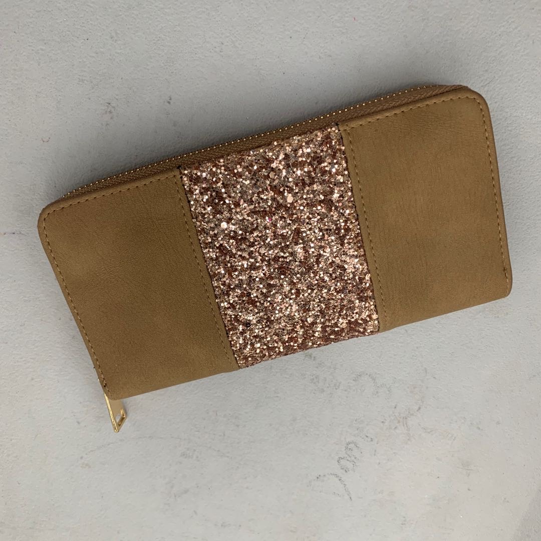 Jinxin Feature Single Pull Splicing Lady Purse Card Bag