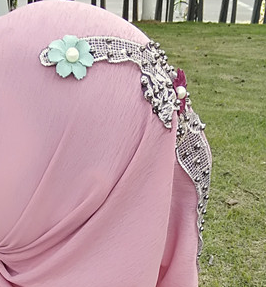 Women's Fashion Trend With Muslim Flower Polyester Scarf Shawl Specification drawing