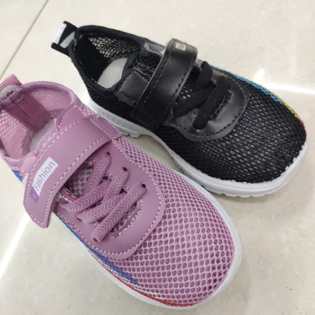 Children's Shoes Summer New Mesh Breathable Single Shoes Velcro Student Flat Sports Shoes For Men And Women Specification drawing