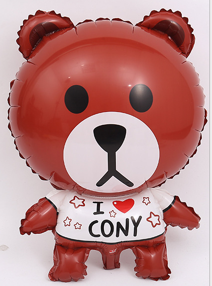 Manufacturers wholesale aluminum film three-dimensional bear cartoon animal wedding party cartoon decoration party cartoon balloon thumbnail