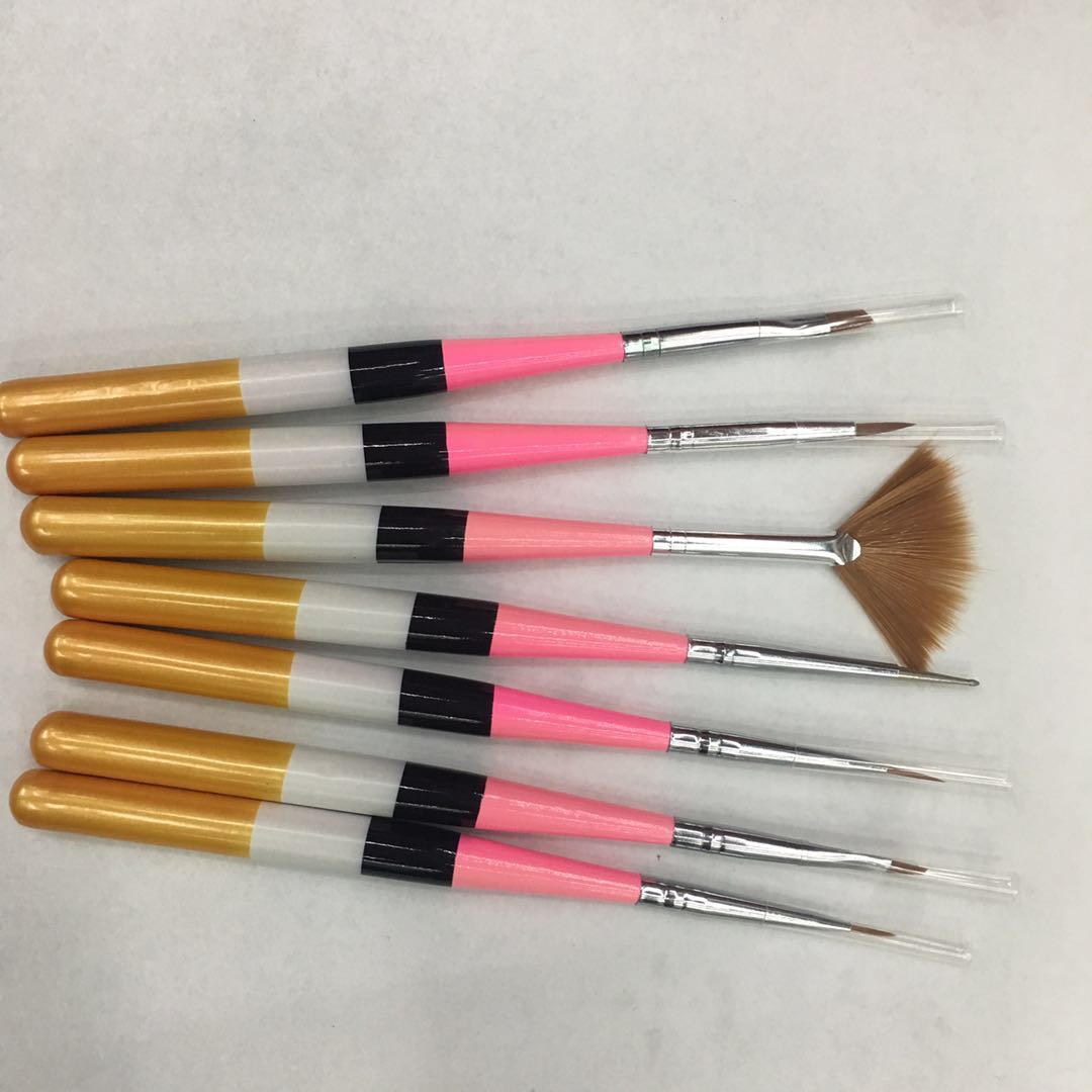 美甲光疗彩绘笔套装7支指甲笔刷全套点钻笔拉线笔