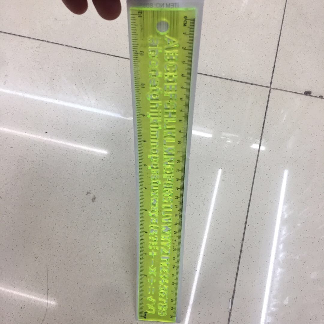 新款进口塑料学生字母数字直尺