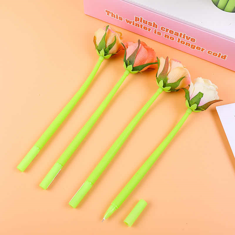 Miqimao Korean Version Creative Classic Rose Soft Silicone Gel Pen Specification image