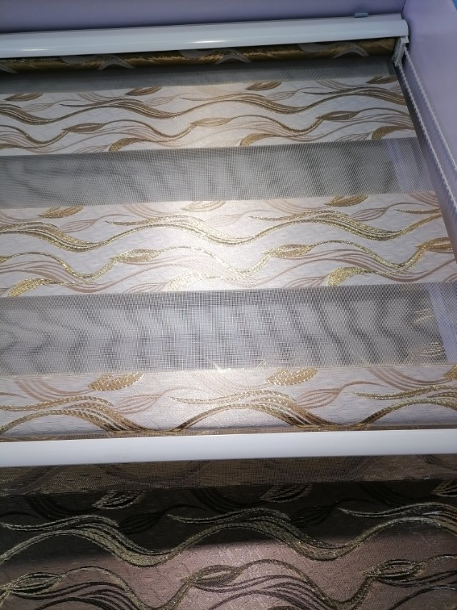 Korean-style roller blinds and Venetian blinds, thickened soft gauze blinds, double-layer gold silk jacquard for bedroom and bathroom Specification image