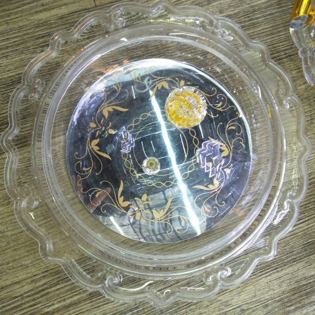 亚克力水果盘透明 圆形KTV酒吧果盆pc小吃碟子瓜子盘塑料果盘