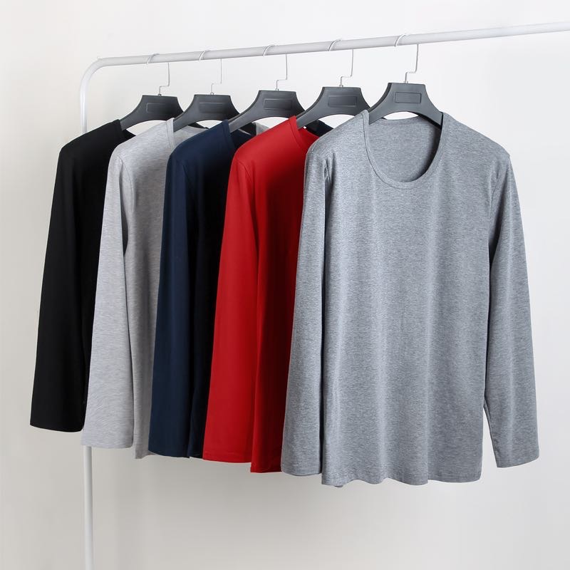 Men's Lycra Cotton Long Johns Set Loose Lycra Cotton Men's Long Johns Solid Color Men's Long Johns details Picture