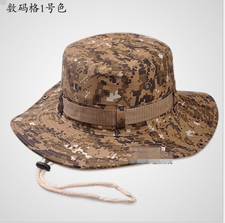 丛林奔尼帽数码圆边帽渔夫帽批发户外迷彩帽驴友休闲登山帽子图