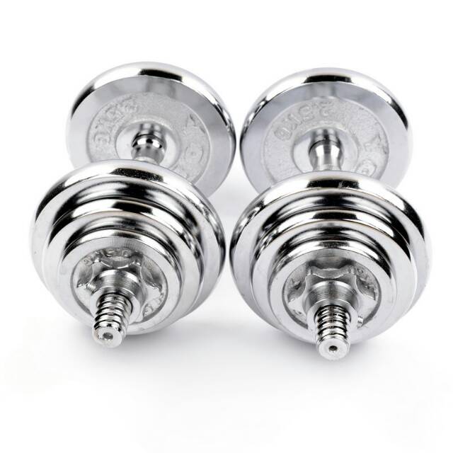 Linuo boxed electroplated dumbbell fitness dumbbells for men's home arm muscle training 20kg pair 30kg barbell electroplated fitness equipment dumbbells details Picture
