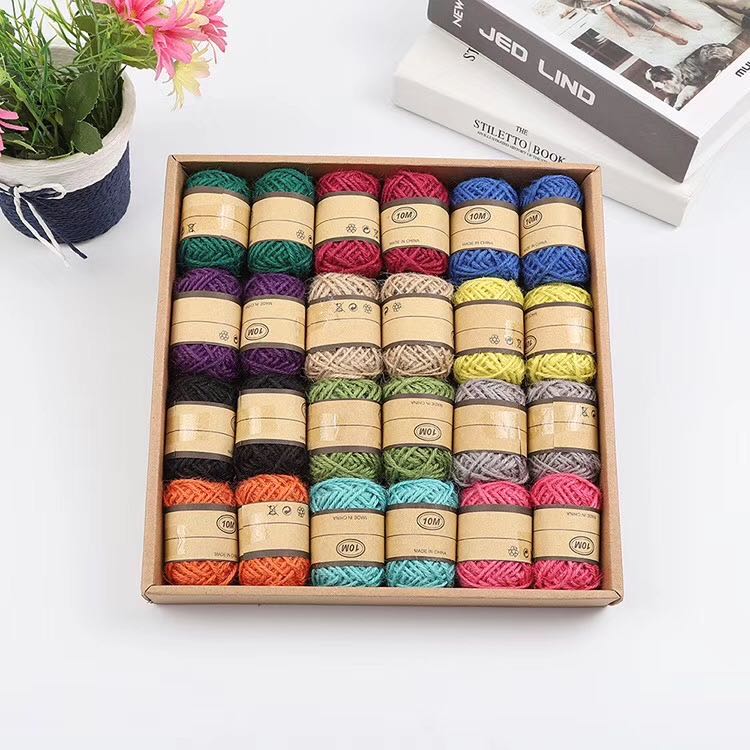 10米麻绳3股24卷一盒环保装饰工艺细节图