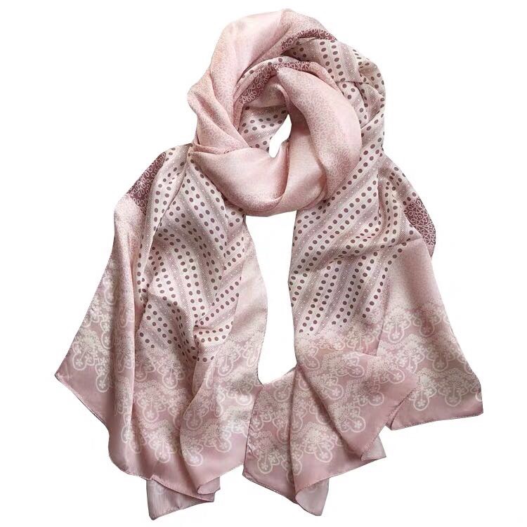 Ladies Fashion Trend Casual Spring And Autumn Book Lovely Polka Dot Silk Scarf Scarf