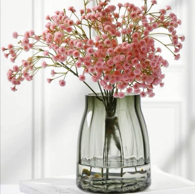 Nordic-style simple hand-painted gold-edged transparent glass vases, creative decorative items, vase factory direct sales and wholesale