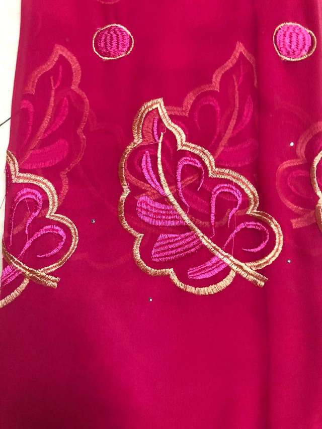 Muslim headscarf, long scarf, chiffon embroidered scarf, headscarf, long scarf, wrapped headscarf details Picture