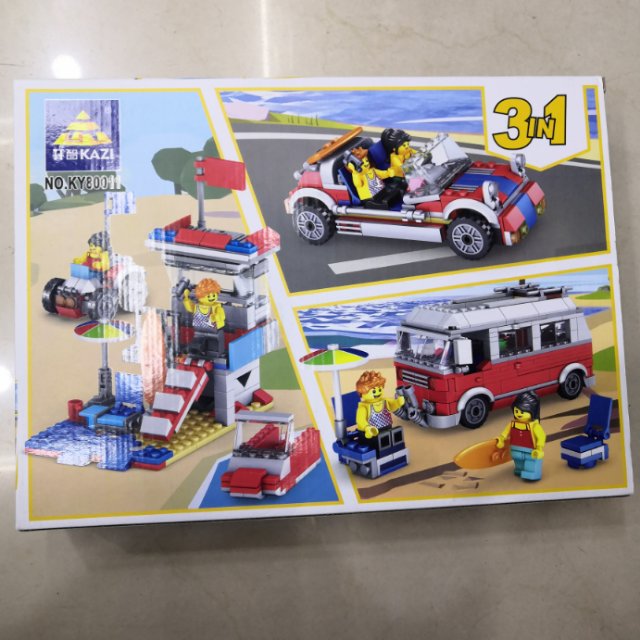 Educational children's granular building block plastic toy convertible